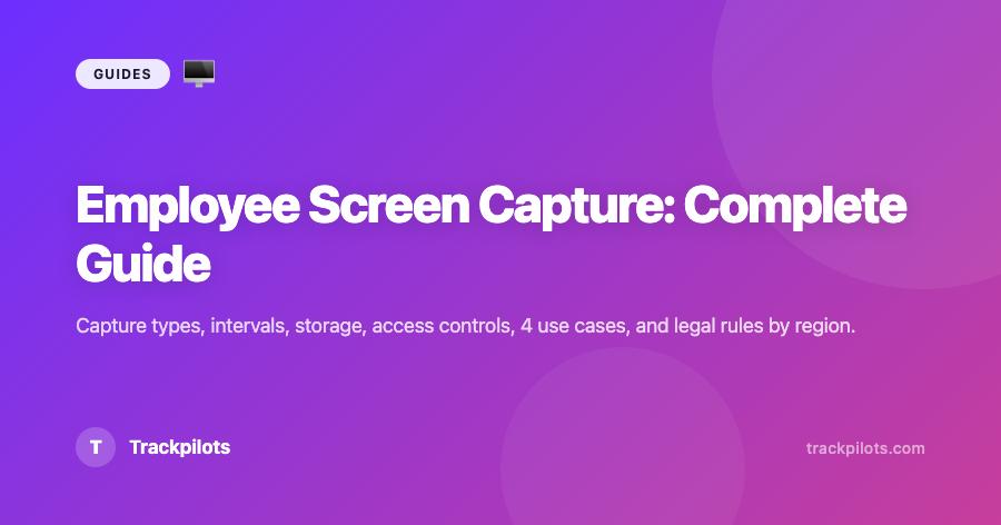 Employee Screen Capture Software: A Complete Guide for Managers (2026)