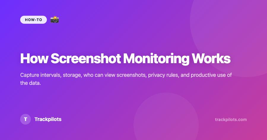 How Screenshot Monitoring Software Works: Intervals, Storage & Privacy